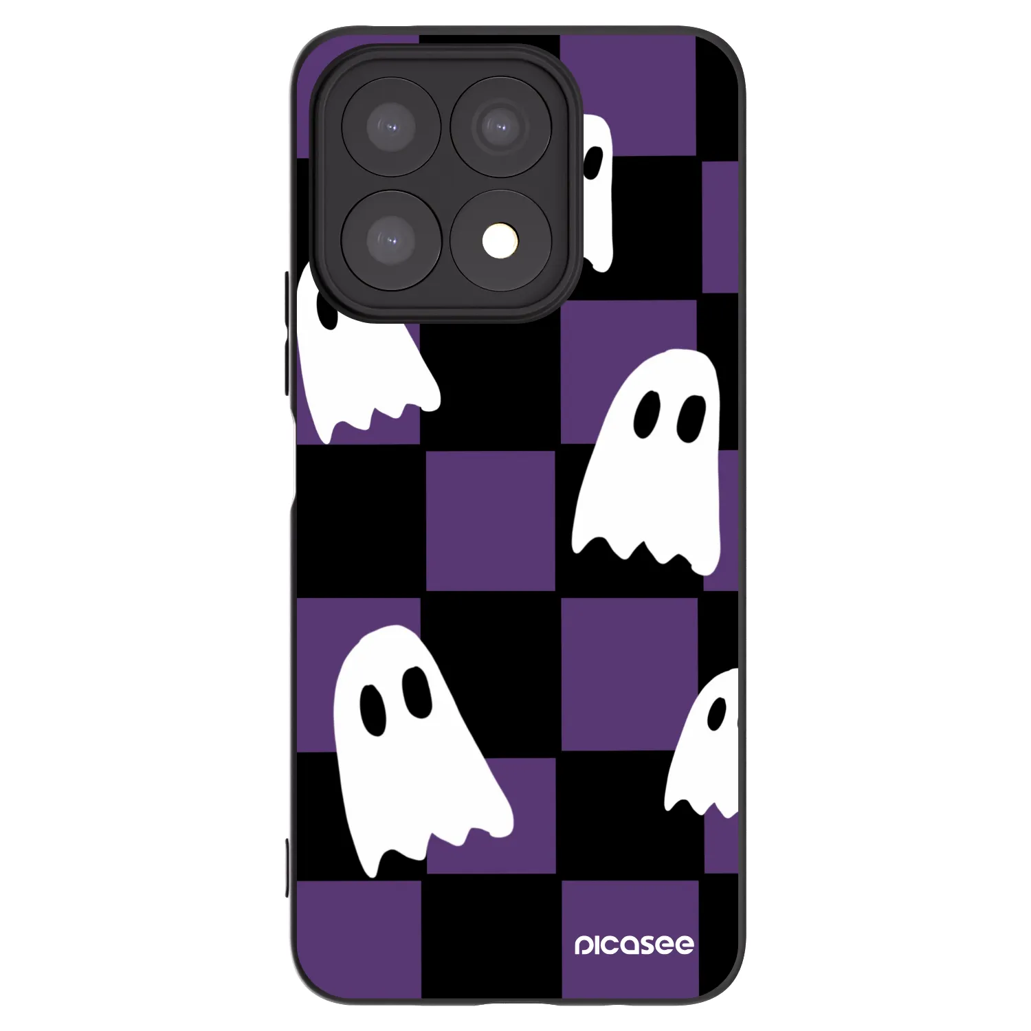 Picasee crna silikonska maskica za Honor X8a - Ghosts