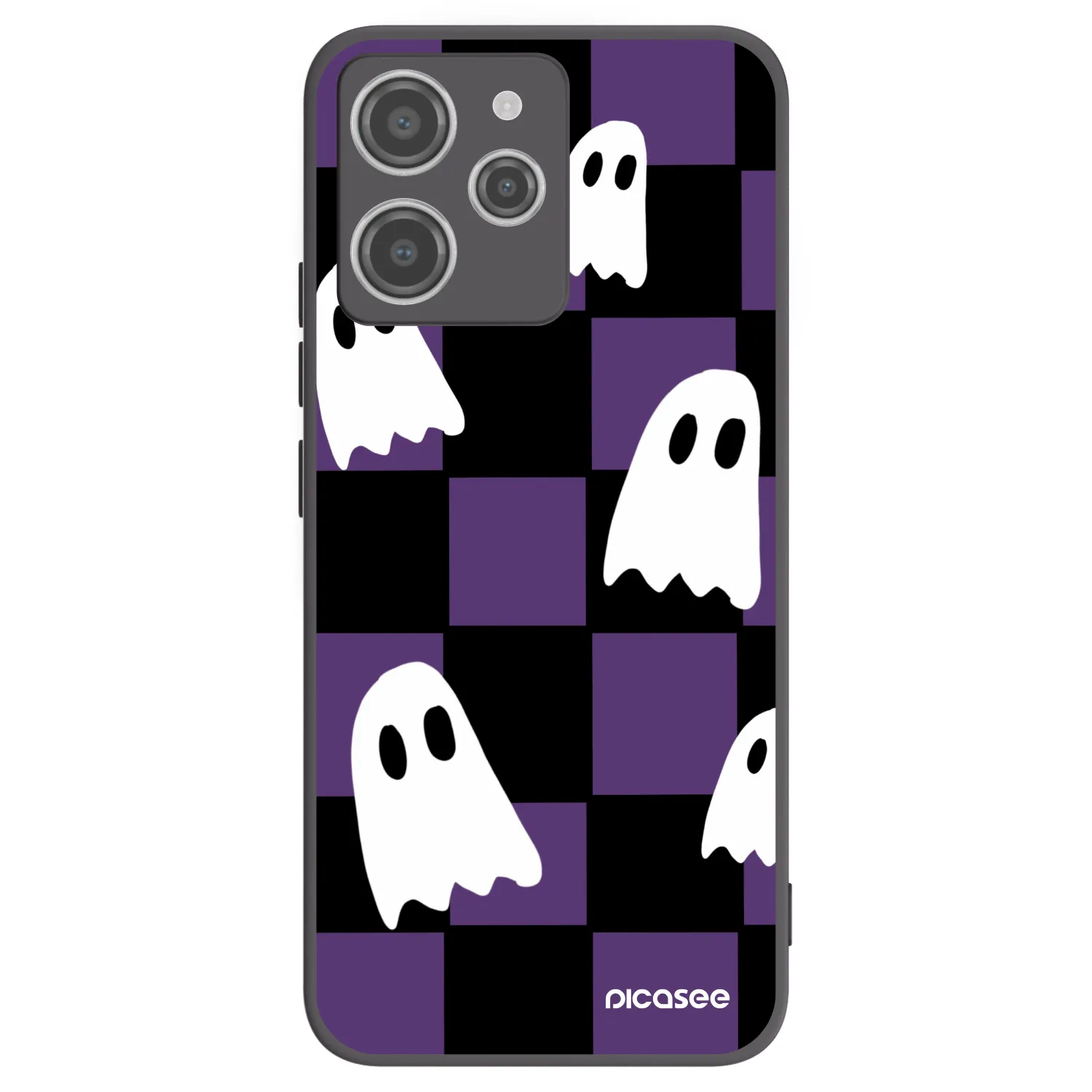 Picasee crna silikonska maskica za Xiaomi Redmi 12 4G - Ghosts