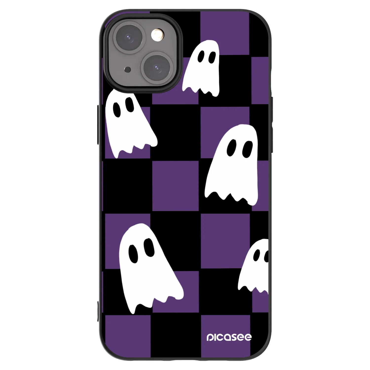 Picasee crna silikonska maskica za Apple iPhone 15 Plus - Ghosts
