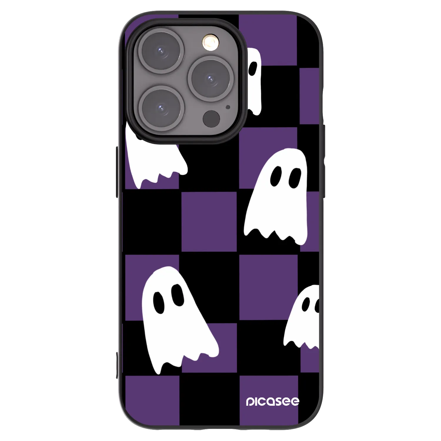 Picasee crna silikonska maskica za Apple iPhone 15 Pro - Ghosts