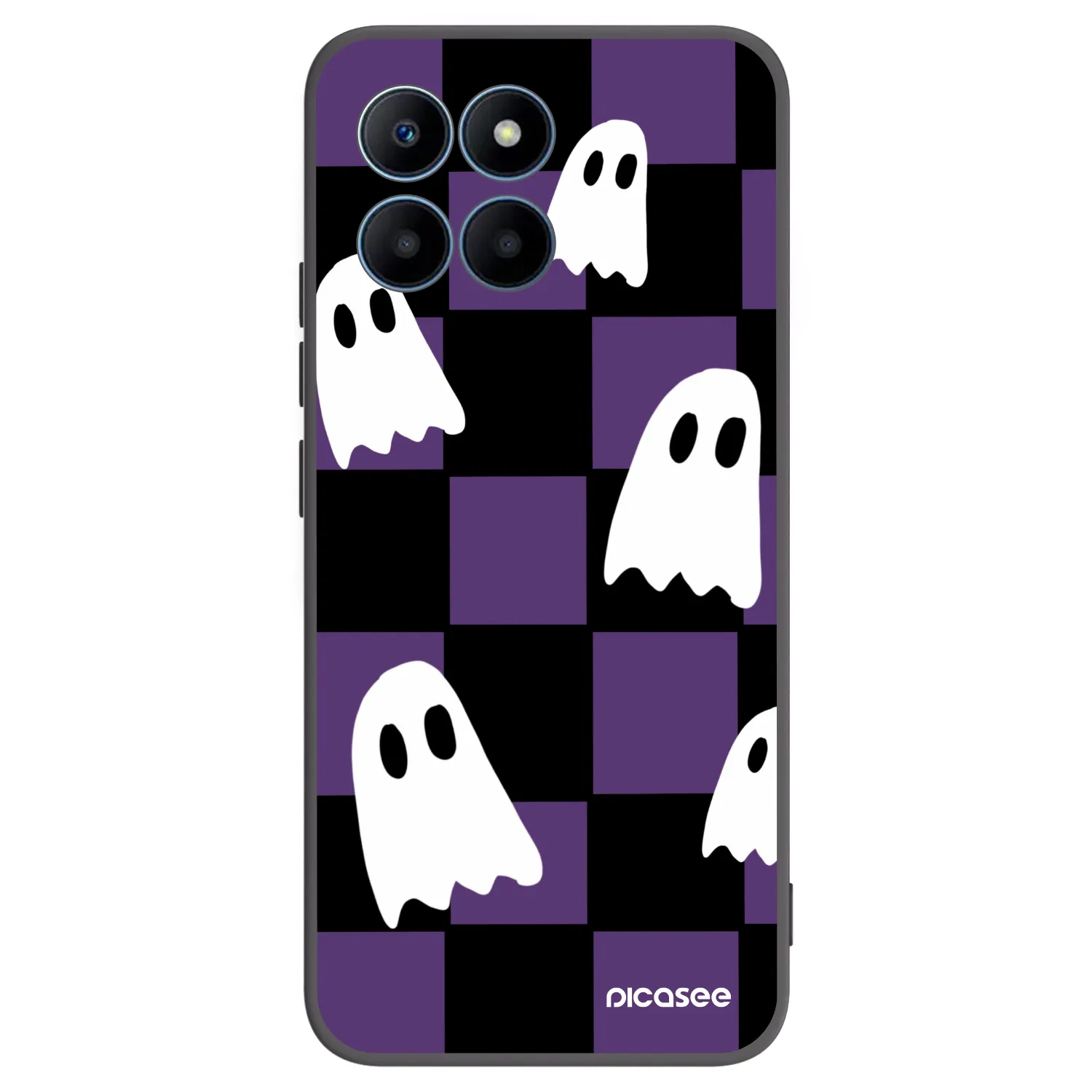 Picasee crna silikonska maskica za Honor 70 Lite - Ghosts