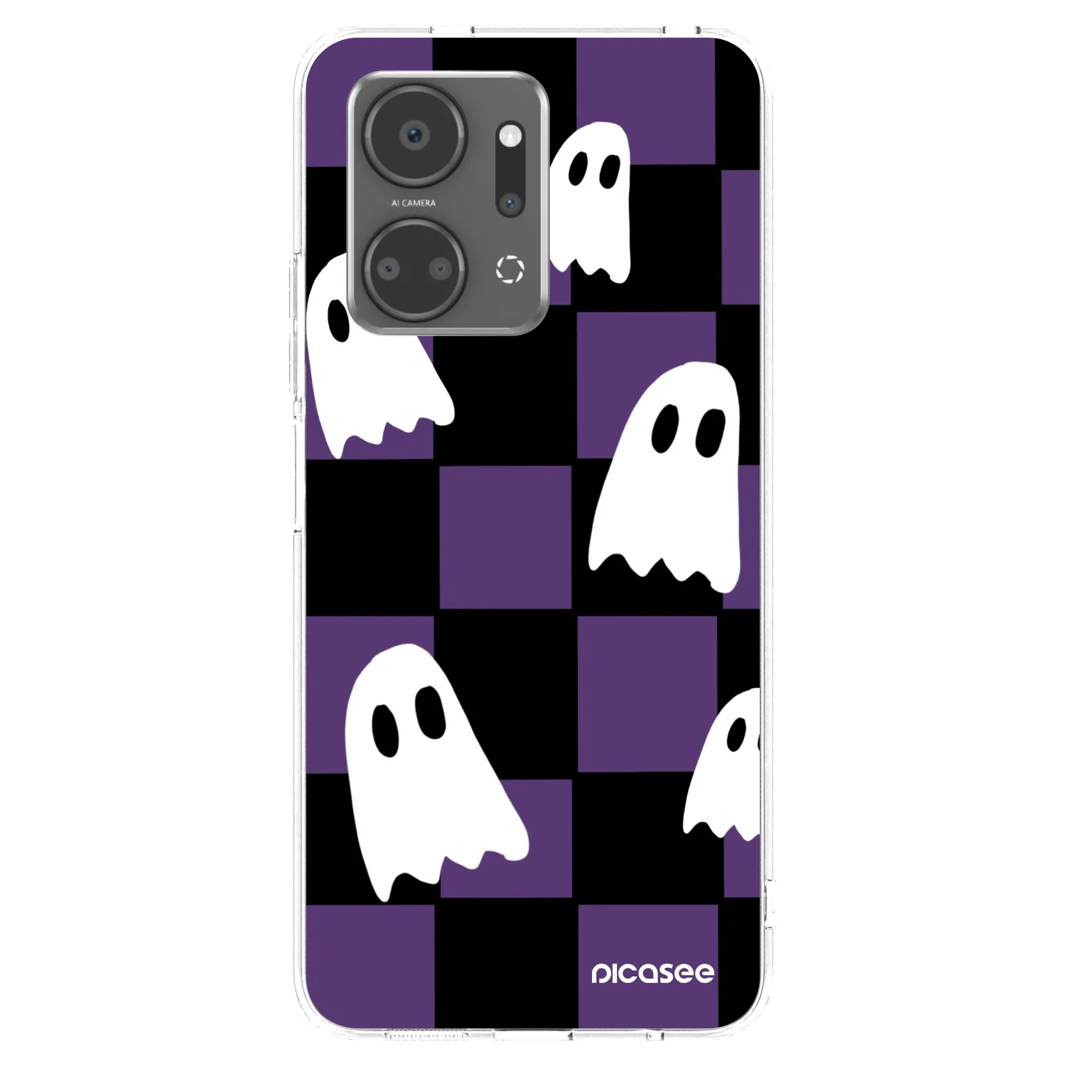 Picasee silikonska prozirna maskica za Honor X7a - Ghosts