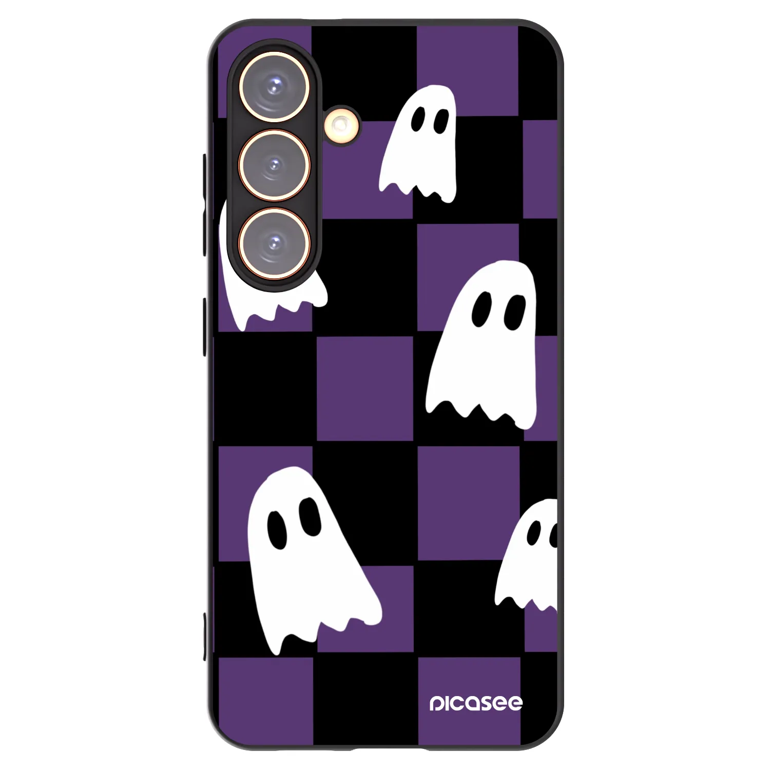 Picasee crna silikonska maskica za Samsung Galaxy S24 S921B 5G - Ghosts