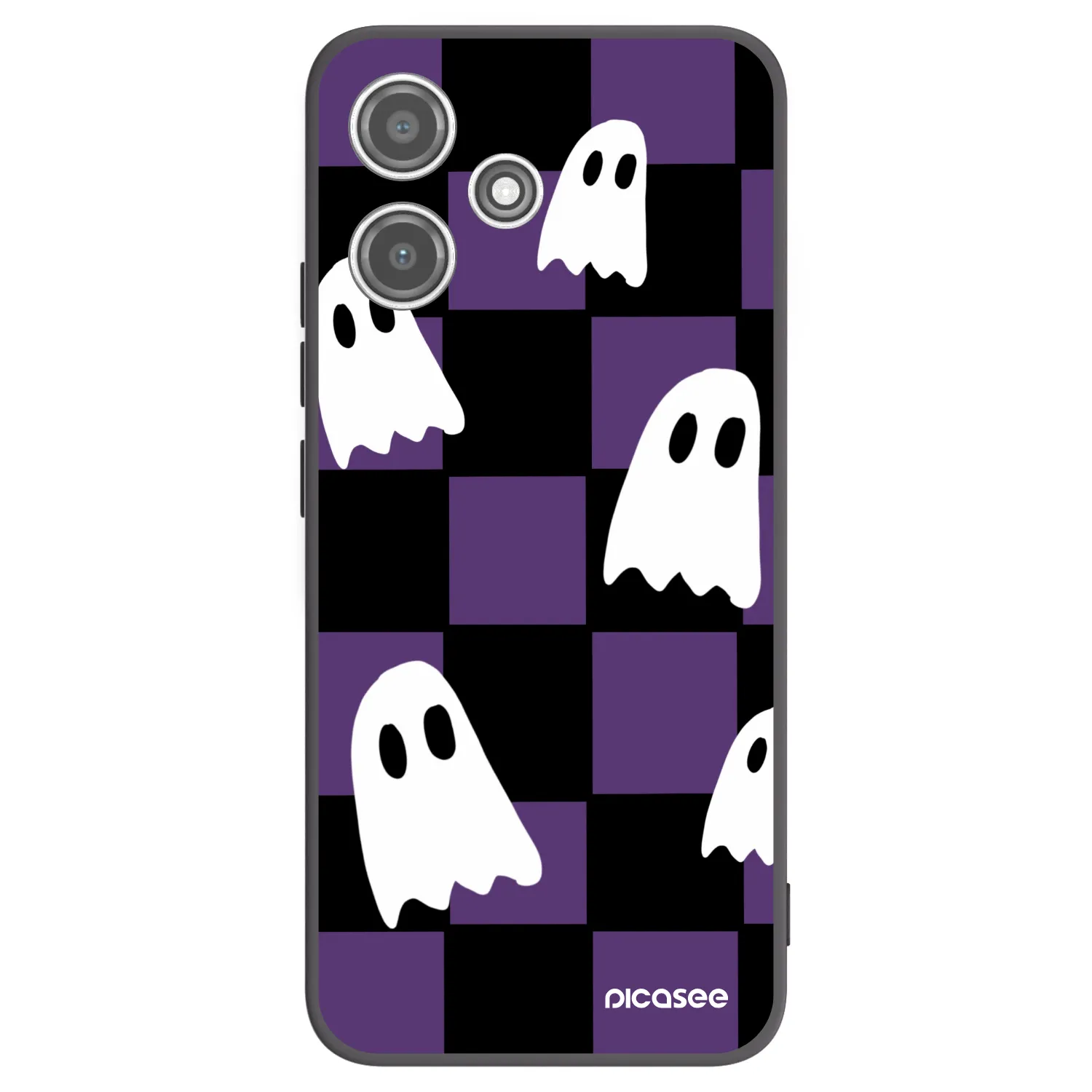 Picasee crna silikonska maskica za Xiaomi Redmi 12 5G - Ghosts