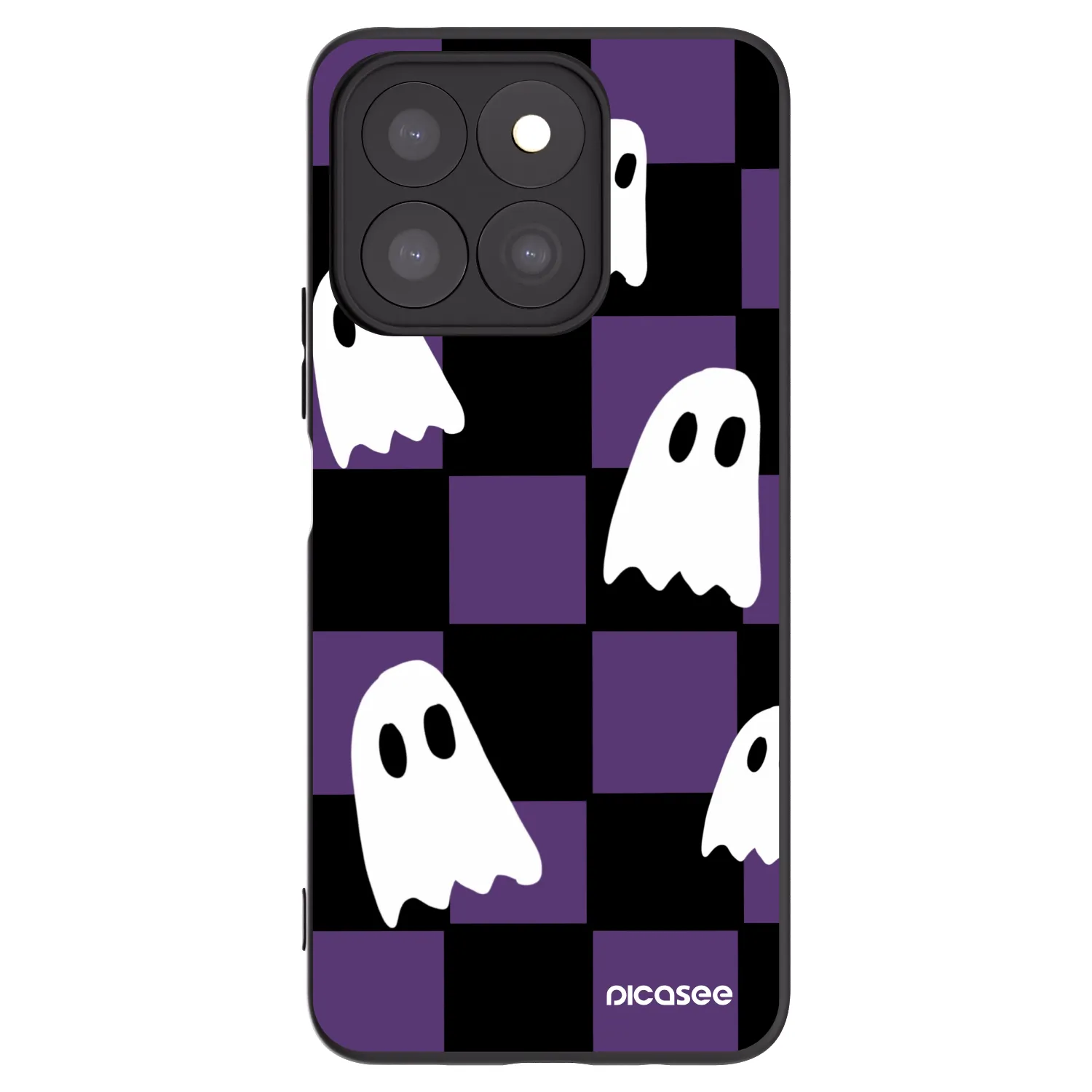 Picasee crna silikonska maskica za Honor X8b - Ghosts