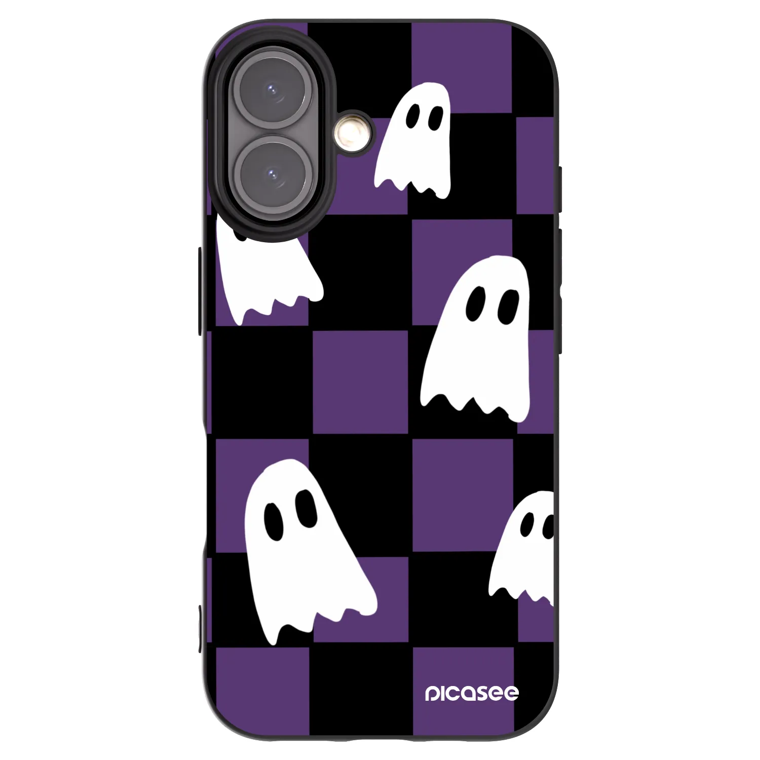Picasee crna silikonska maskica za Apple iPhone 16 - Ghosts