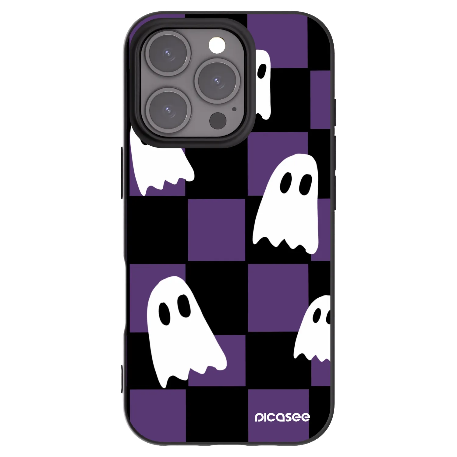 Picasee crna silikonska maskica za Apple iPhone 16 Pro - Ghosts