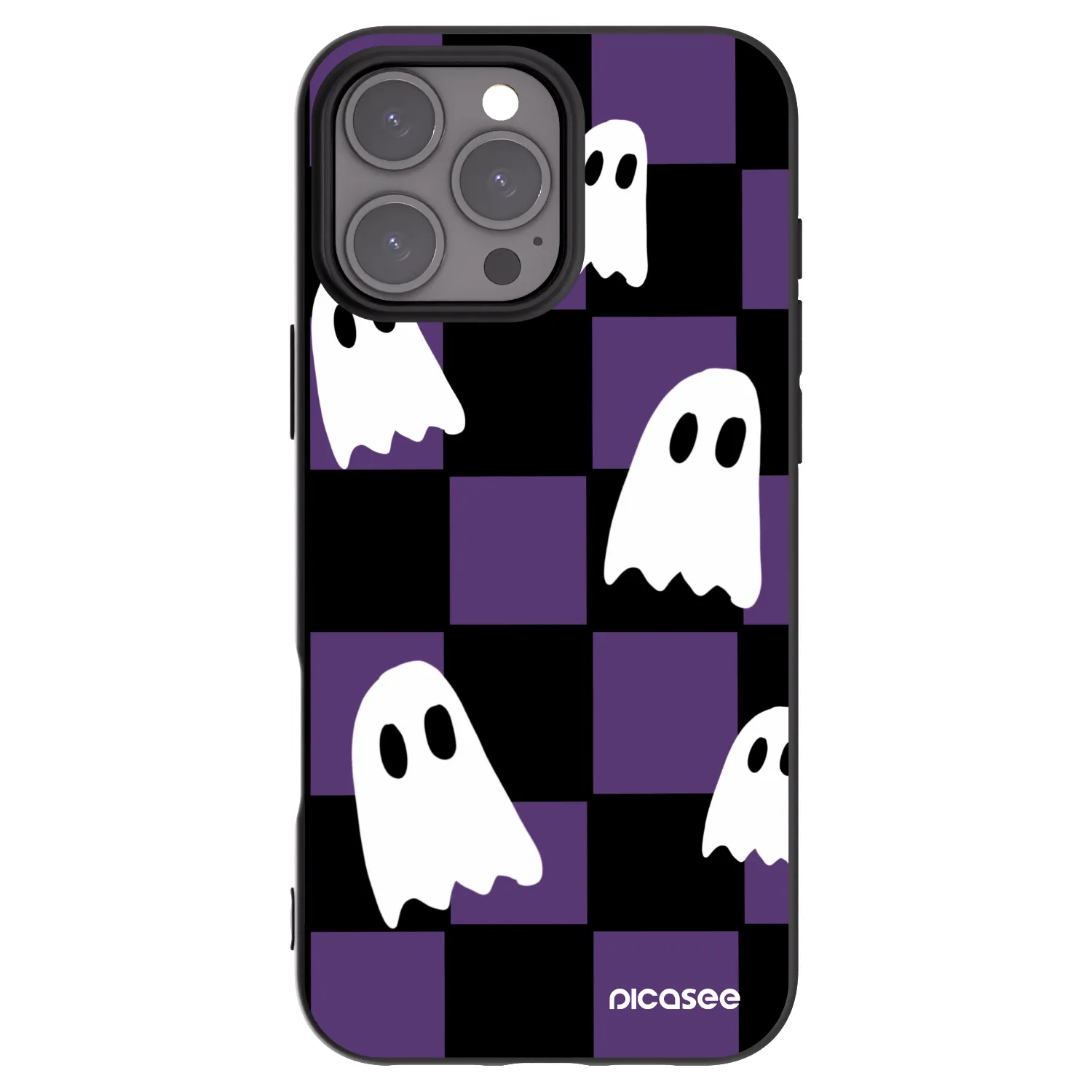 Picasee crna silikonska maskica za Apple iPhone 16 Pro Max - Ghosts
