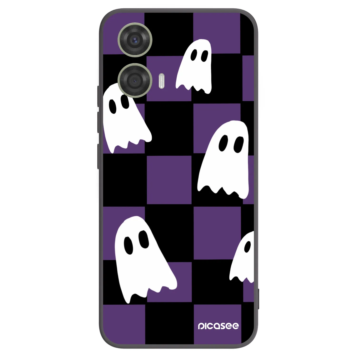 Picasee crna silikonska maskica za Motorola Moto G24 - Ghosts