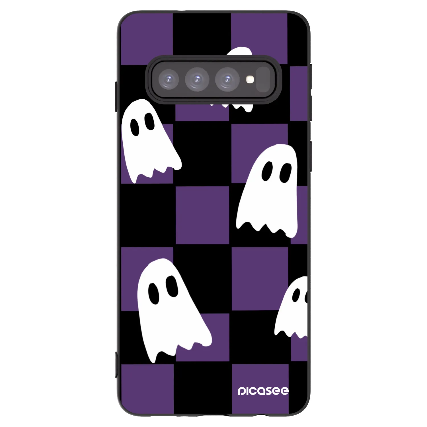 Picasee crna silikonska maskica za Samsung Galaxy S10 G973 - Ghosts