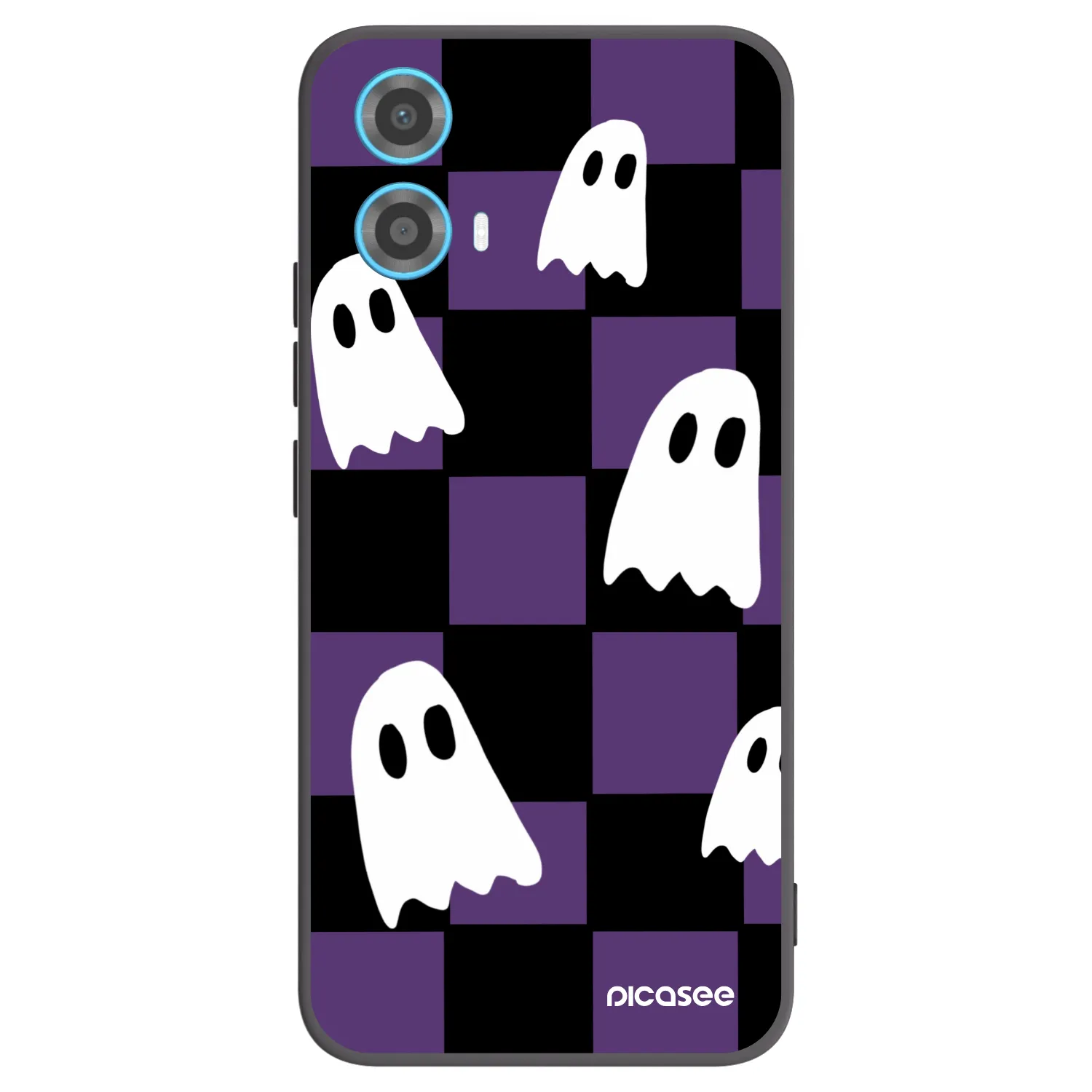 Picasee crna silikonska maskica za Motorola Moto G34 5G - Ghosts