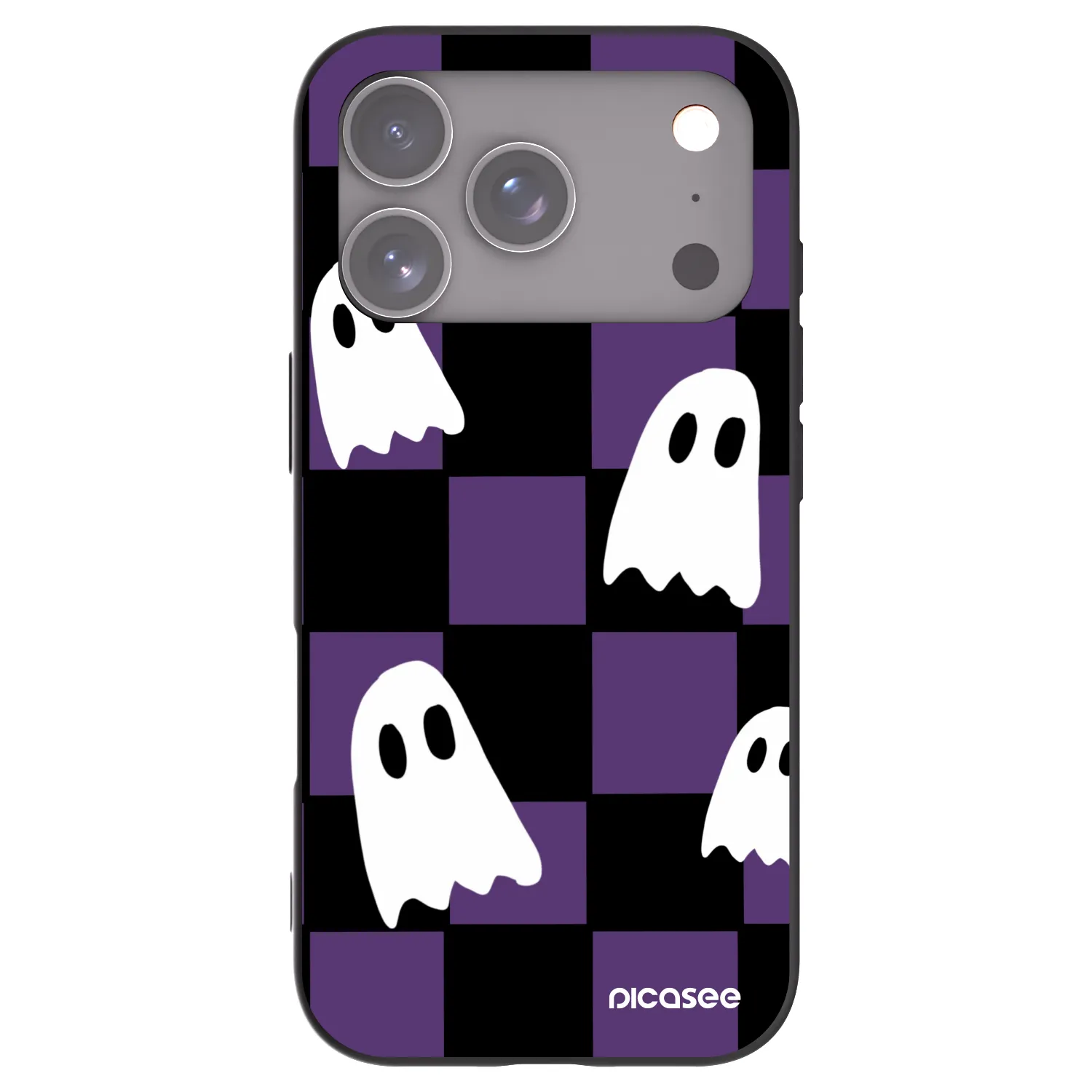 Picasee crna silikonska maskica za Apple iPhone 17 Pro - Ghosts