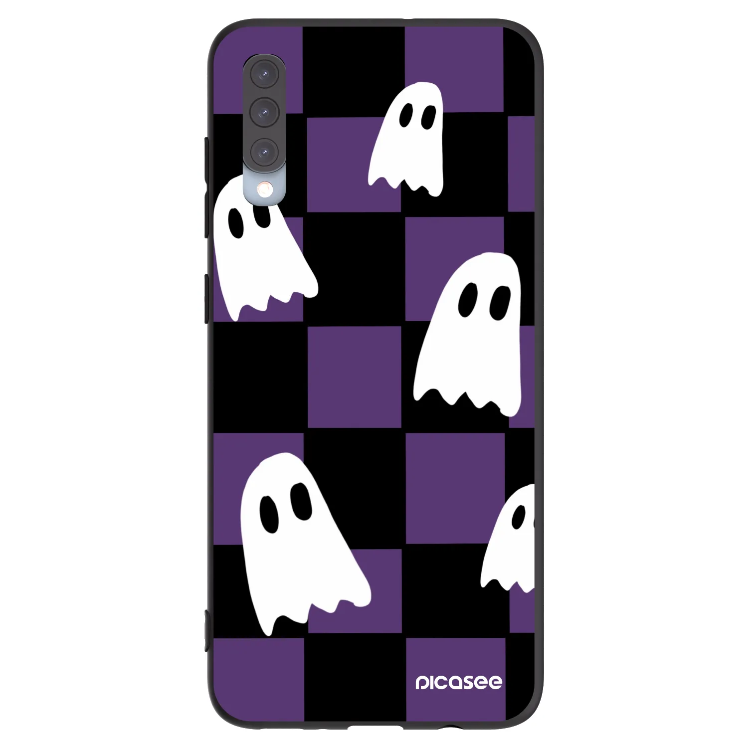 Picasee crna silikonska maskica za Samsung Galaxy A70 A705F - Ghosts