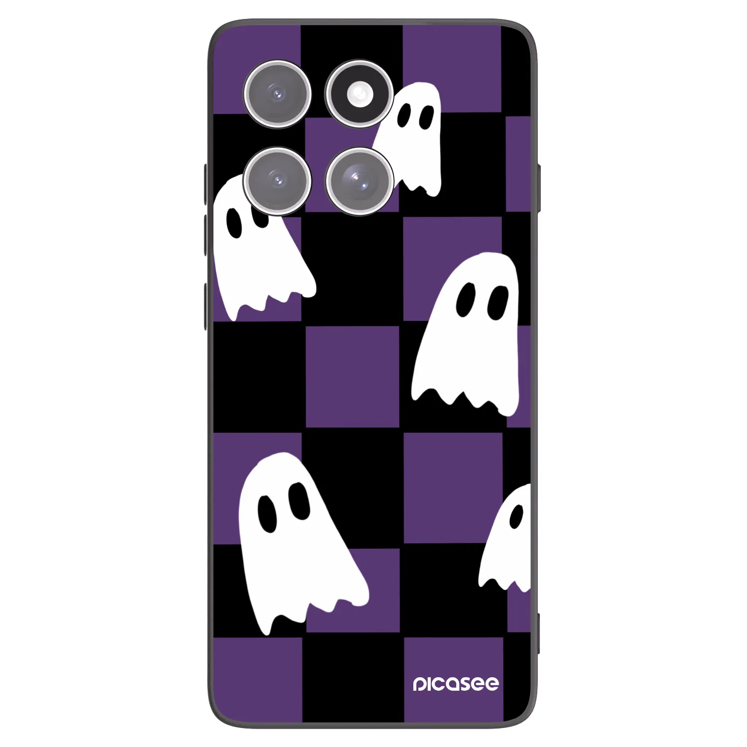 Picasee crna silikonska maskica za Motorola Edge 60 Pro - Ghosts
