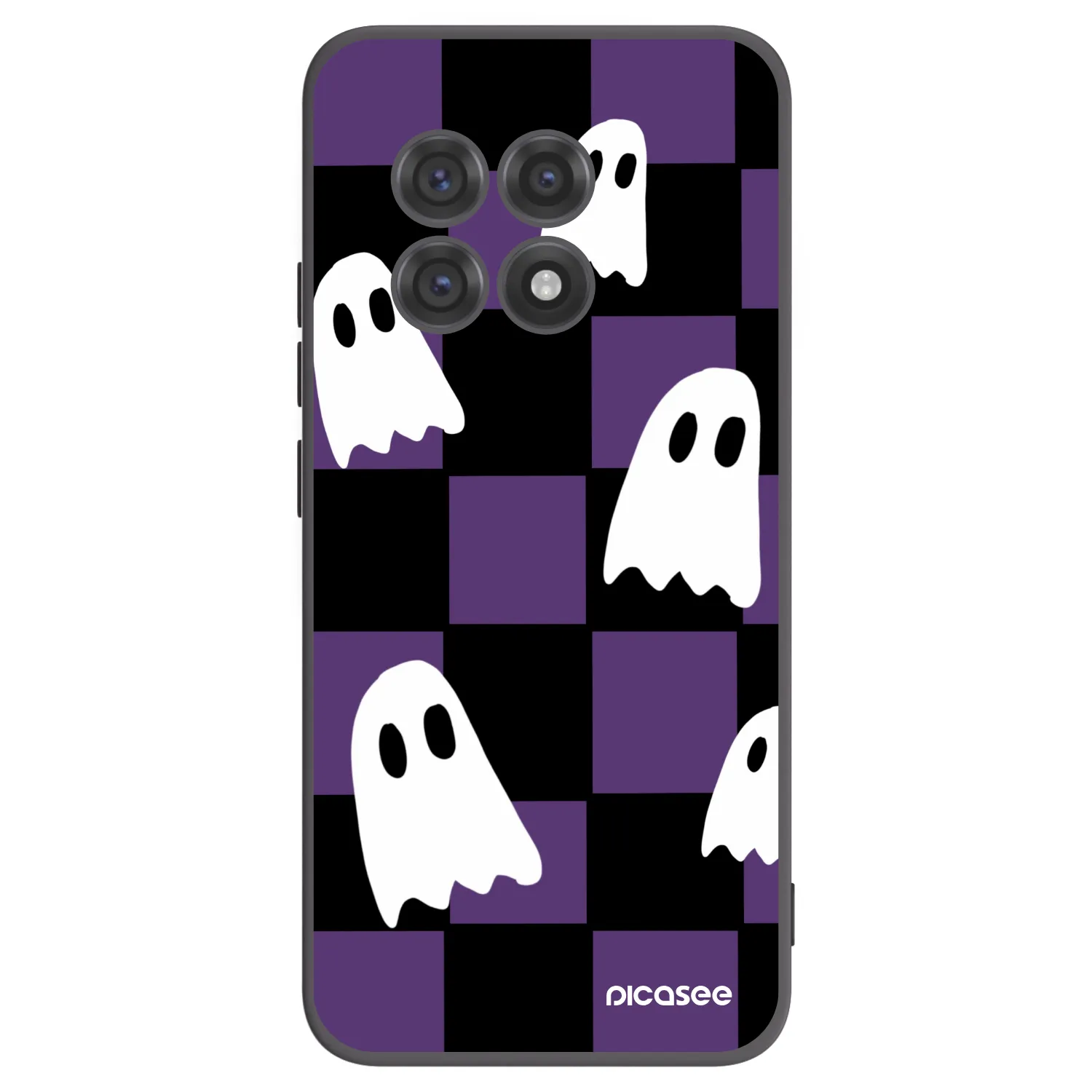 Picasee crna silikonska maskica za OnePlus 13R 5G - Ghosts