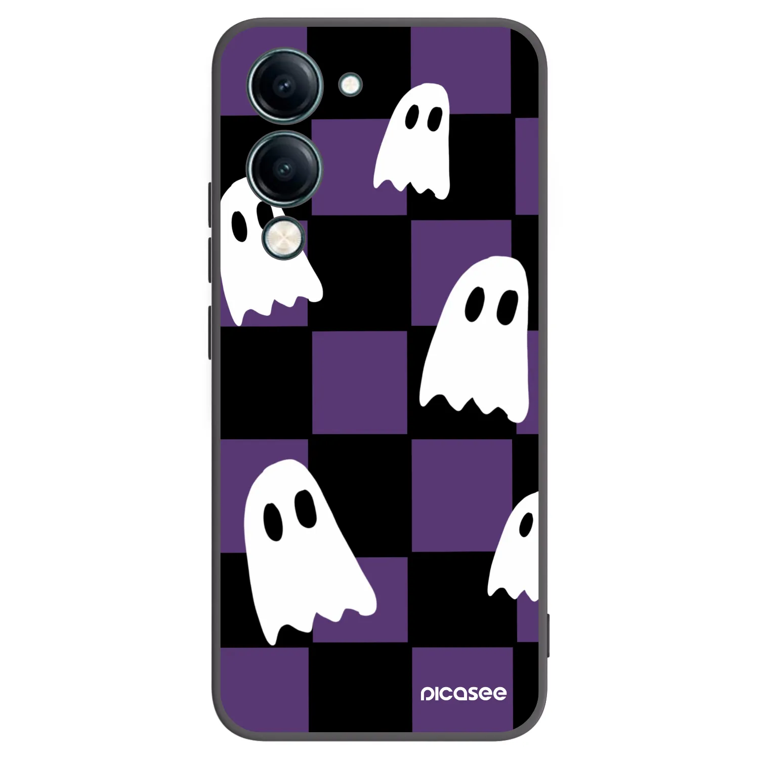 Picasee crna silikonska maskica za Vivo Y29s 5G - Ghosts