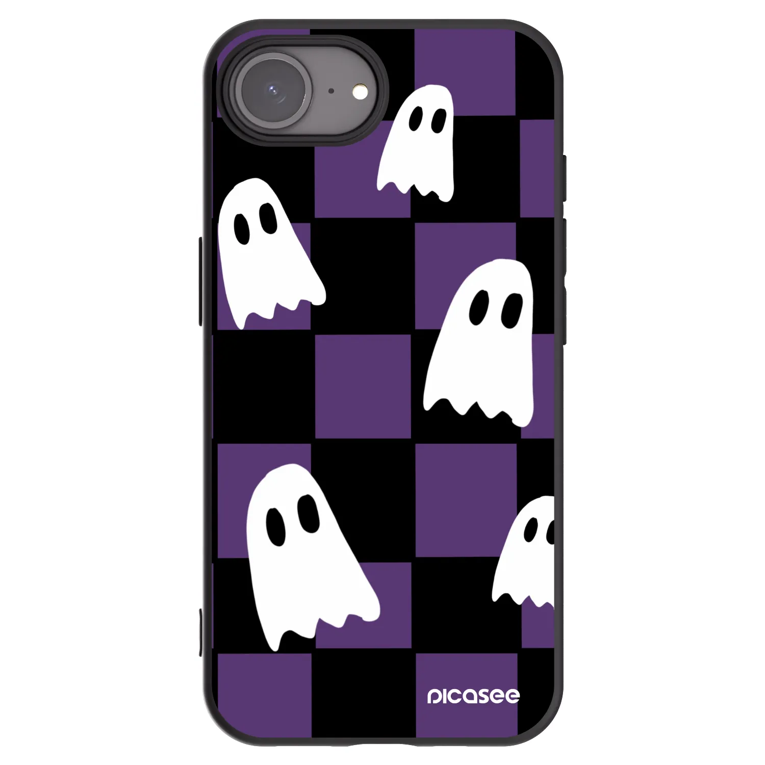 Picasee crna silikonska maskica za Apple iPhone 17e - Ghosts