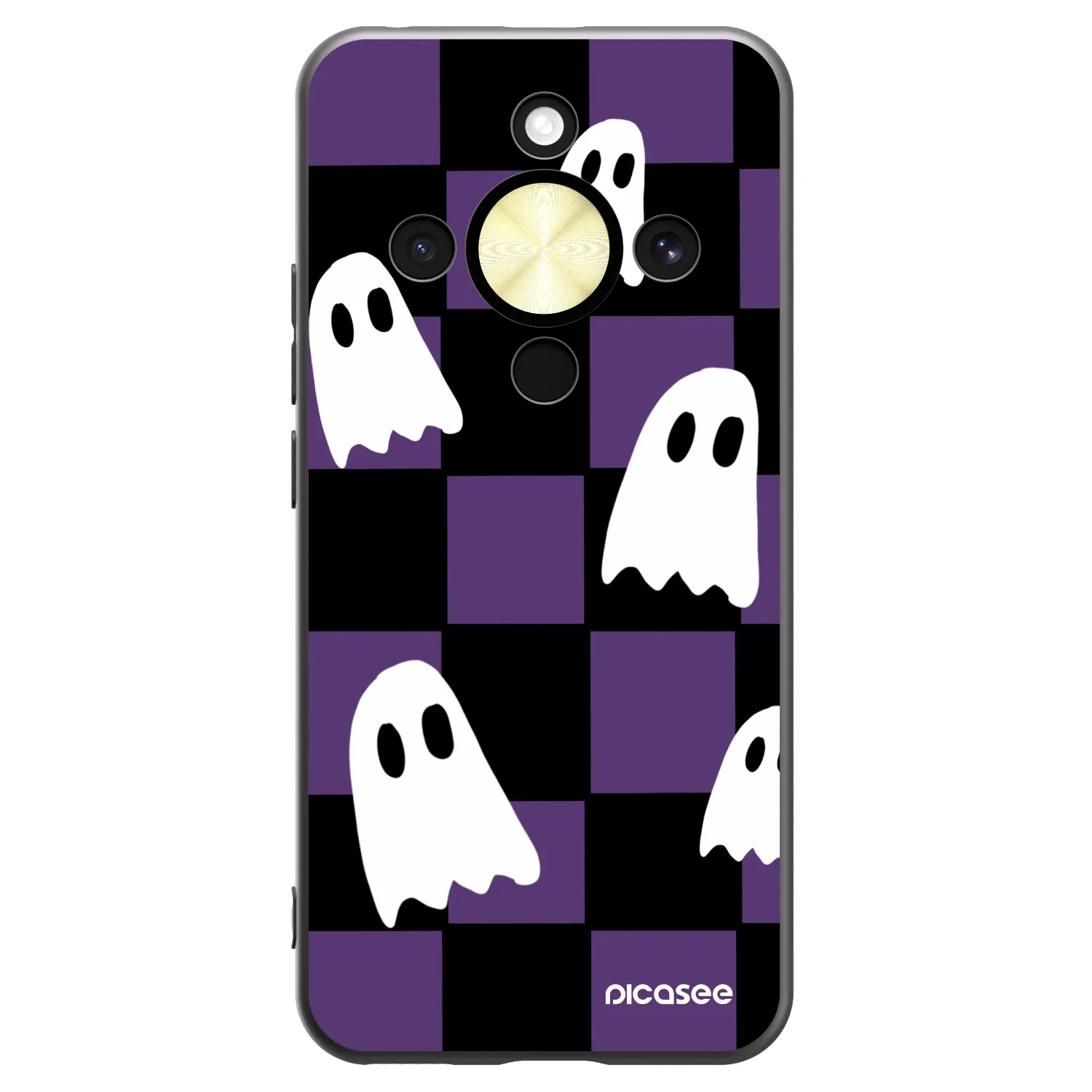 Picasee crna silikonska maskica za Honor Magic8 Lite 5G - Ghosts
