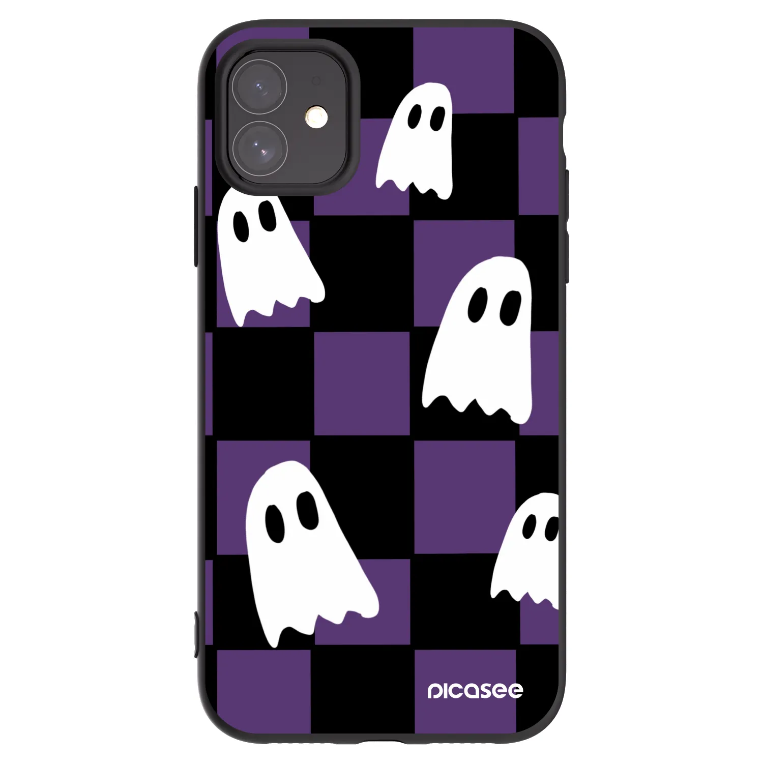Picasee crna silikonska maskica za Apple iPhone 11 - Ghosts