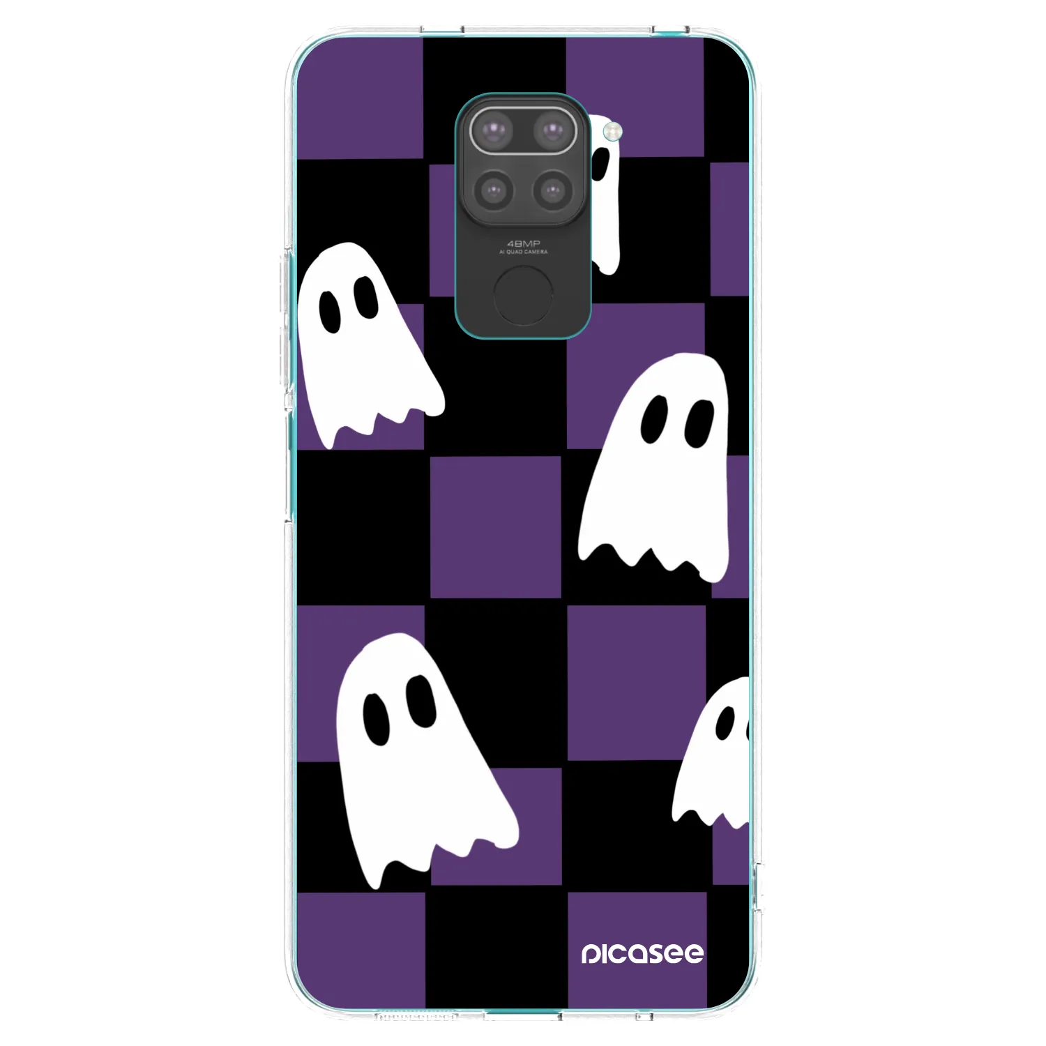 Picasee crna silikonska maskica za Xiaomi Redmi Note 9 - Ghosts