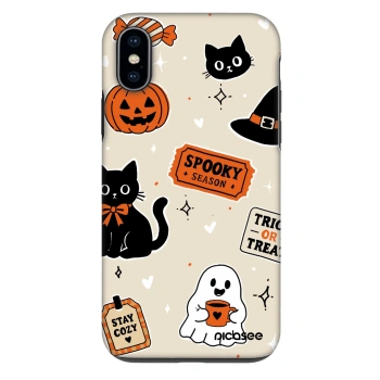 Maskica za Apple iPhone X/XS - Halloween stickers