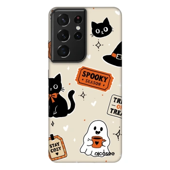 Maskica za Samsung Galaxy S21 Ultra 5G G998B - Halloween stickers