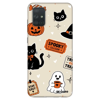 Maskica za Samsung Galaxy A71 A715F - Halloween stickers