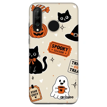 Maskica za Huawei P30 Lite - Halloween stickers