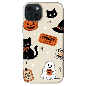 Maskica za Apple iPhone 14 Plus - Halloween stickers