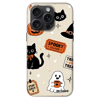 Maskica za Apple iPhone 15 Pro - Halloween stickers