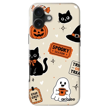 Maskica za Apple iPhone 16 Plus - Halloween stickers