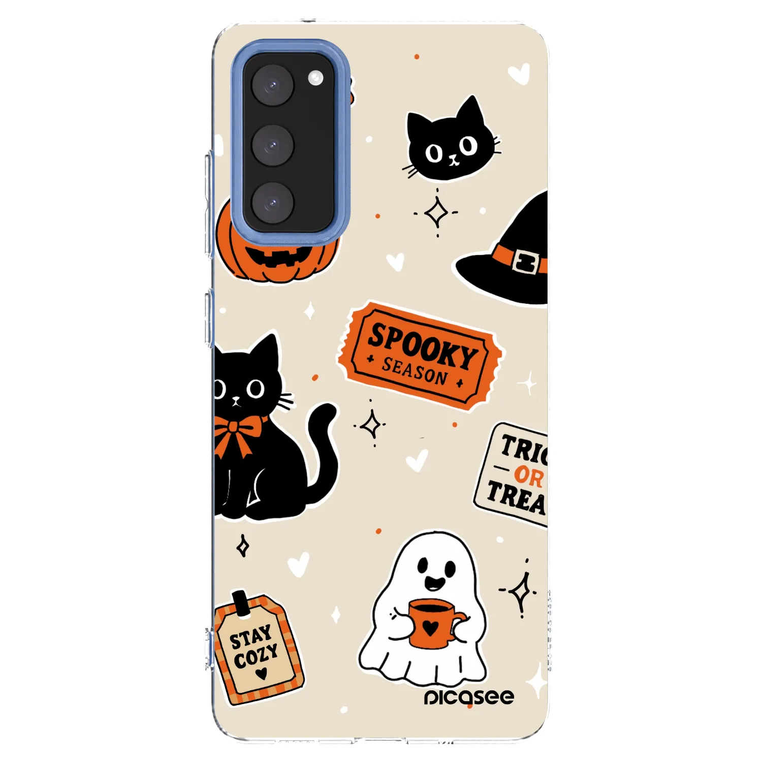 Picasee silikonska prozirna maskica za Samsung Galaxy S20 FE - Halloween stickers