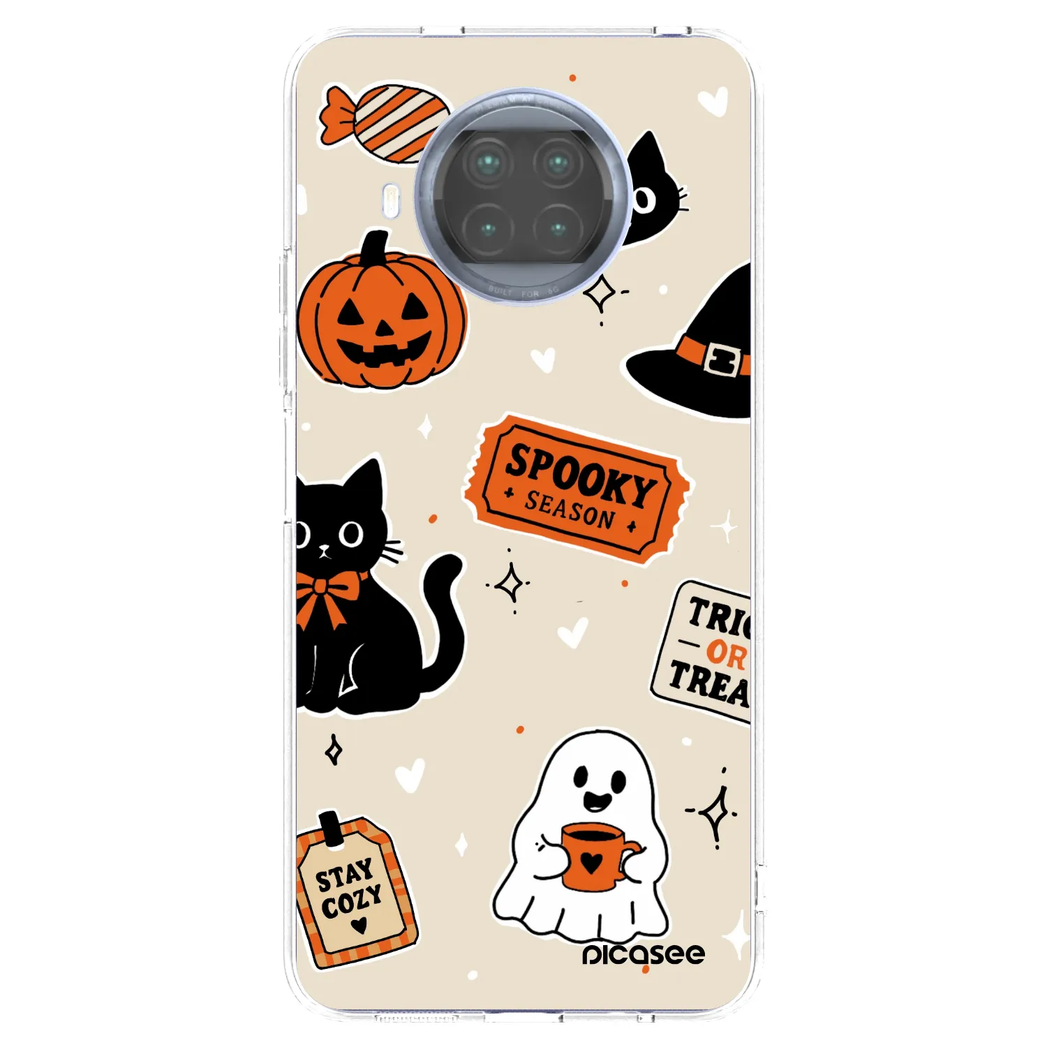 Picasee silikonska prozirna maskica za Xiaomi Mi 10T Lite - Halloween stickers