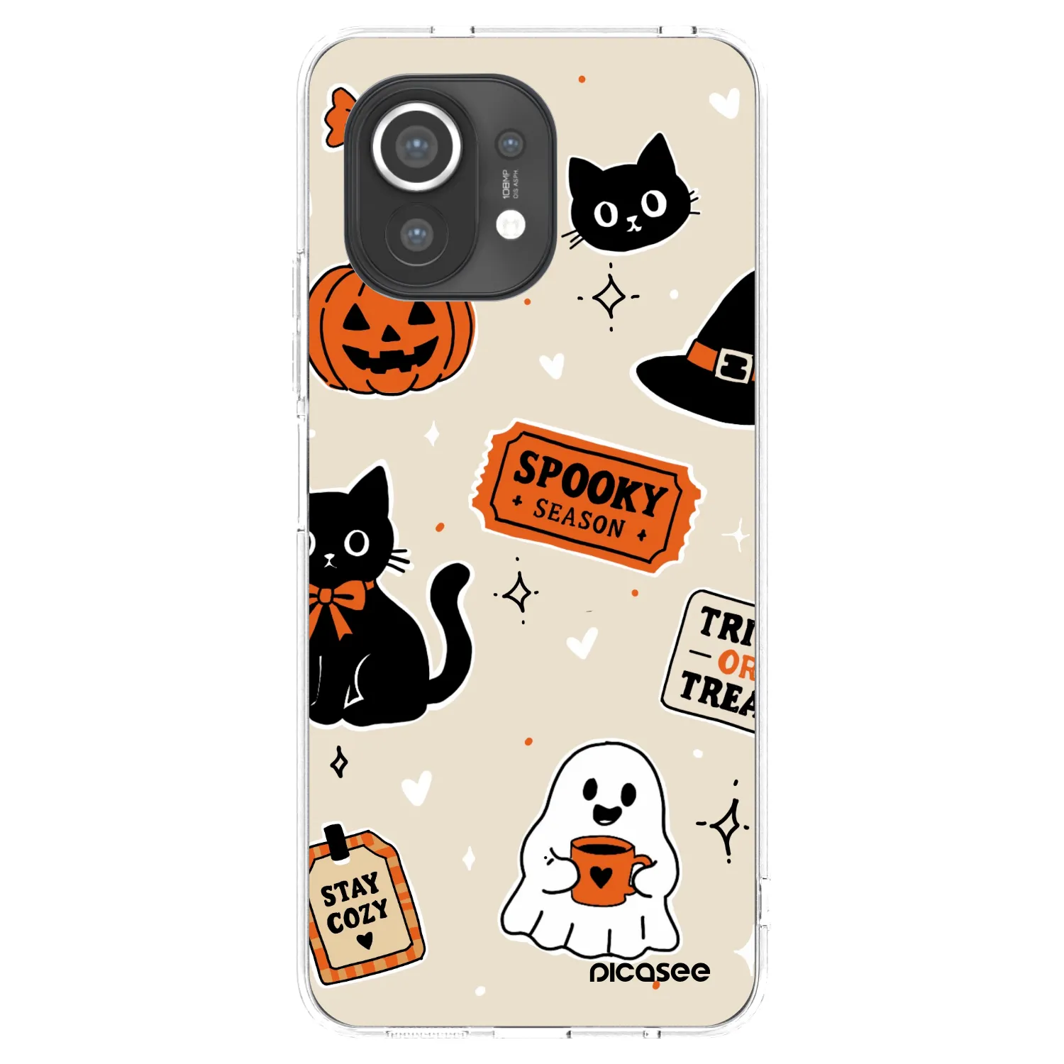 Picasee silikonska prozirna maskica za Xiaomi Mi 11 - Halloween stickers