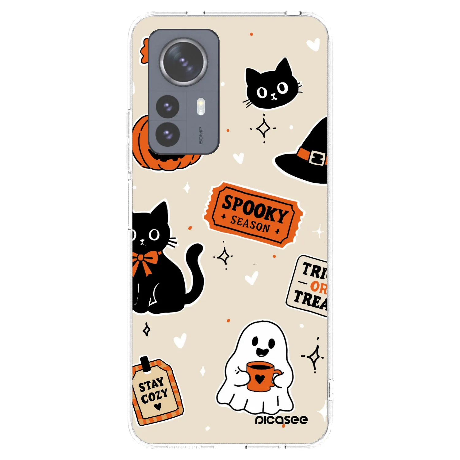 Picasee silikonska prozirna maskica za Xiaomi 12 Pro - Halloween stickers