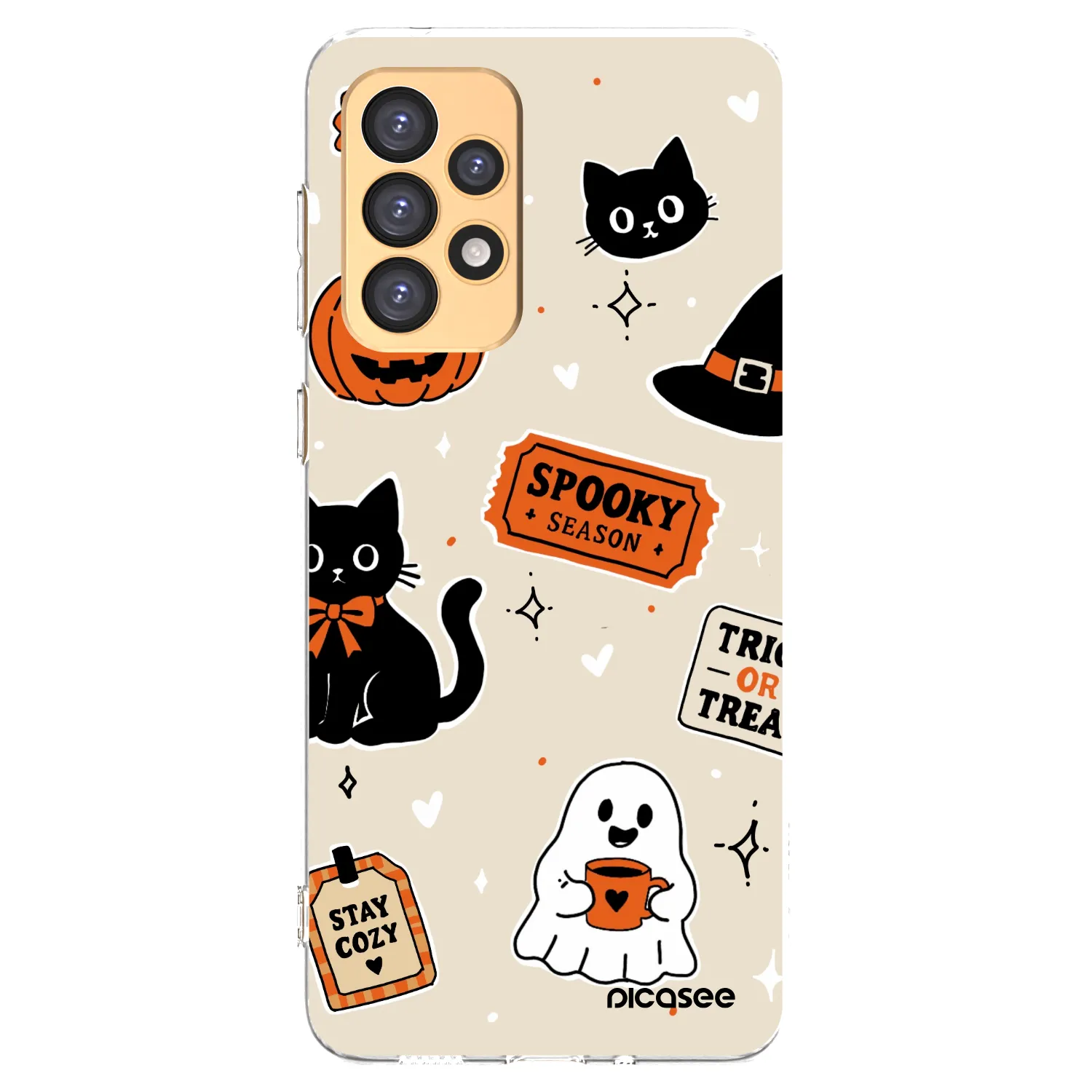 Picasee silikonska prozirna maskica za Samsung Galaxy A33 5G A336 - Halloween stickers