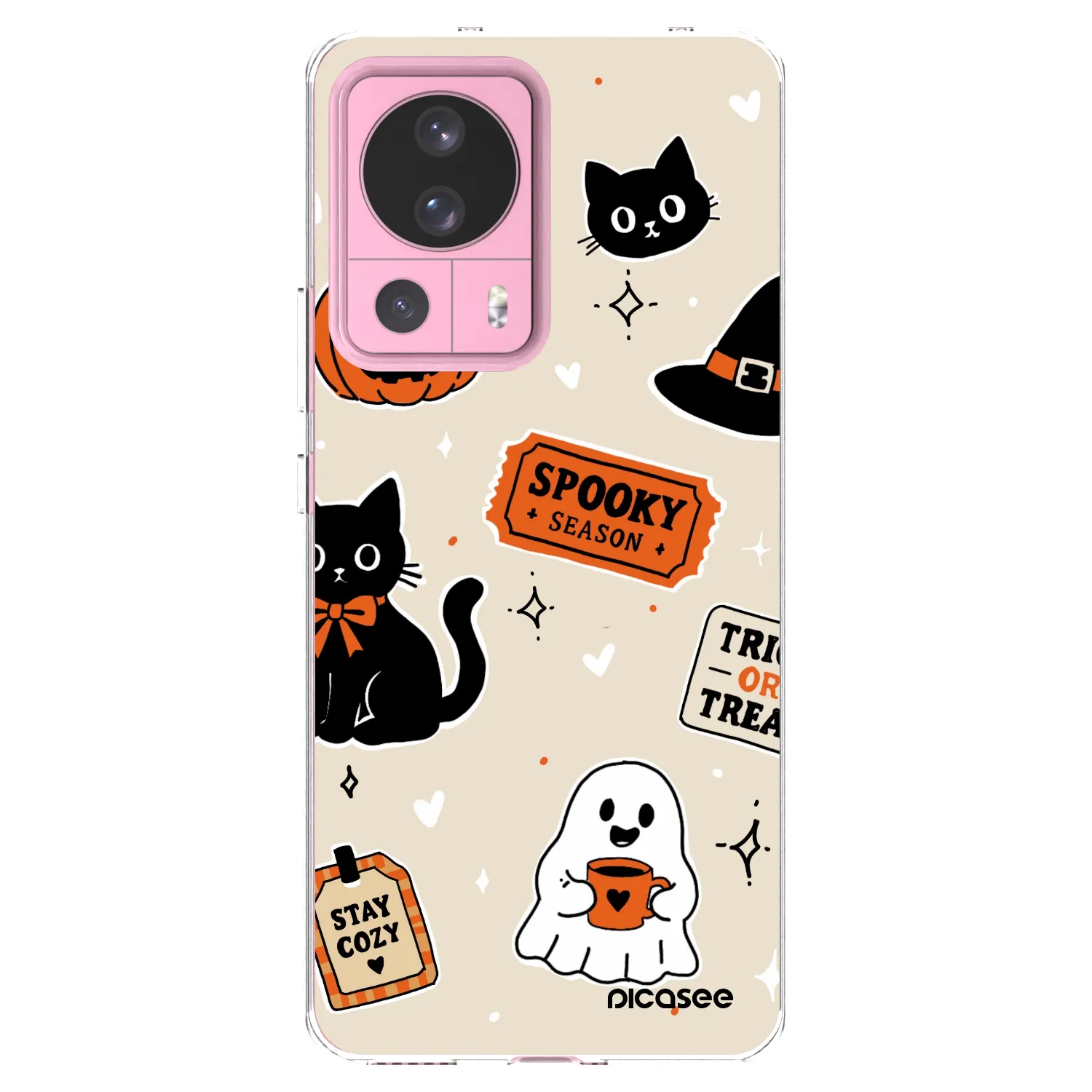 Picasee silikonska prozirna maskica za Xiaomi 13 Lite - Halloween stickers