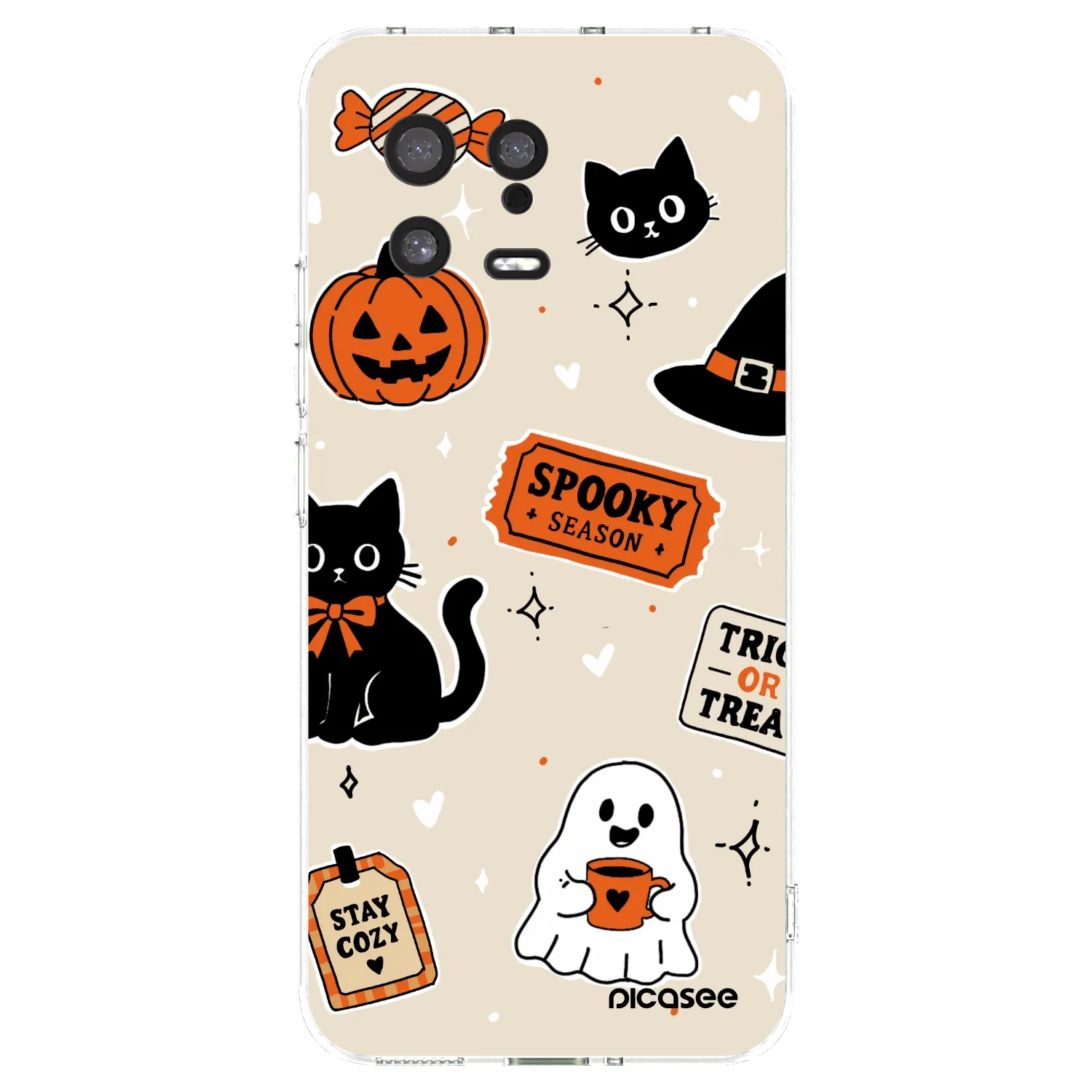Picasee silikonska prozirna maskica za Xiaomi 13 - Halloween stickers