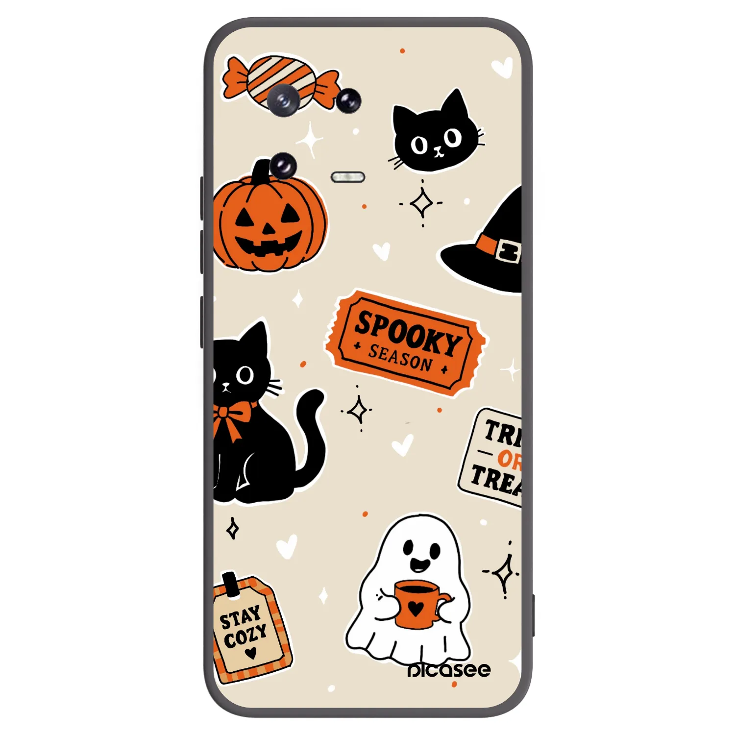 Picasee crna silikonska maskica za Xiaomi 13 Pro - Halloween stickers