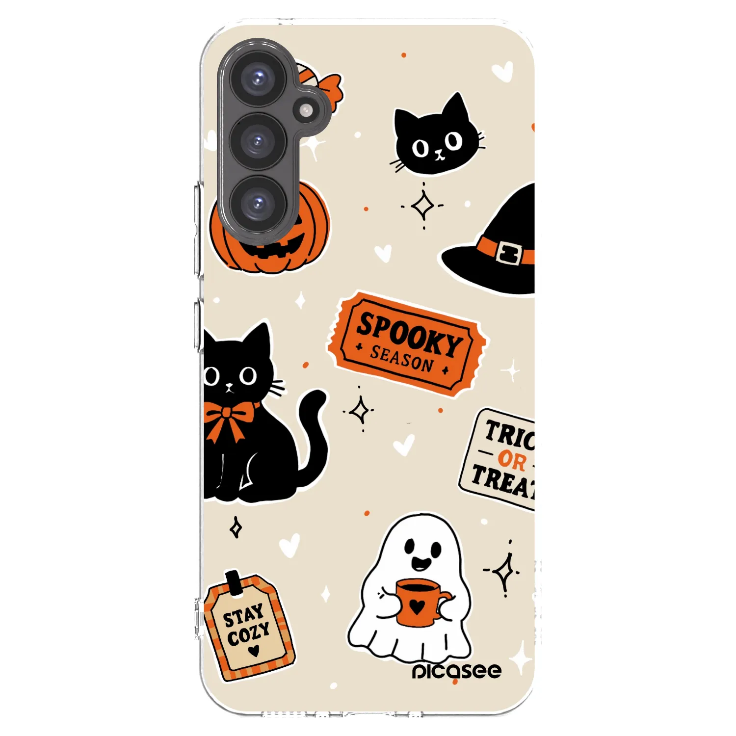 Picasee silikonska prozirna maskica za Samsung Galaxy A34 5G A346B - Halloween stickers