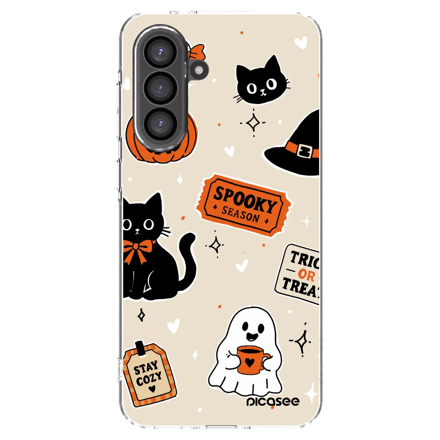 Picasee silikonska prozirna maskica za Samsung Galaxy A56 5G A566B - Halloween stickers