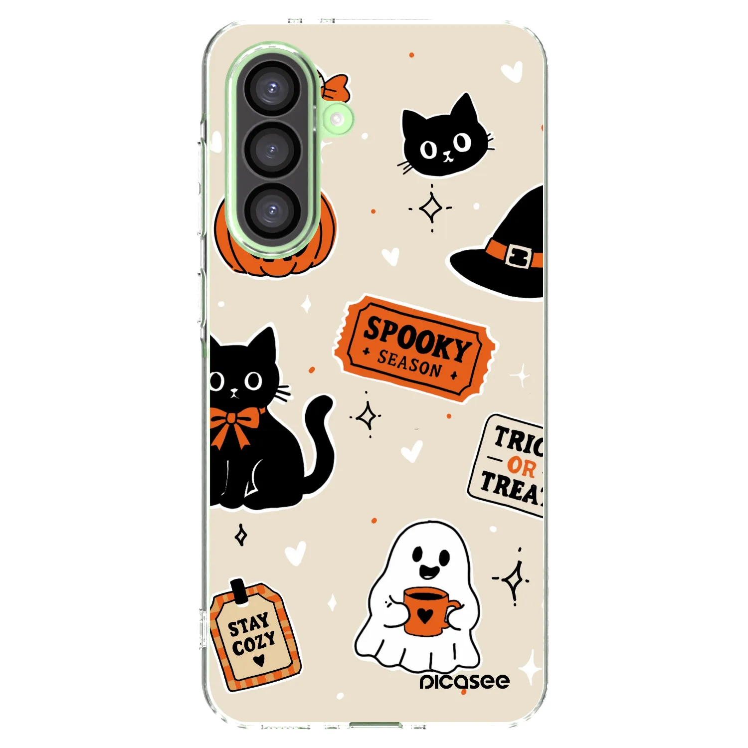 Picasee silikonska prozirna maskica za Samsung Galaxy A26 5G A266B - Halloween stickers