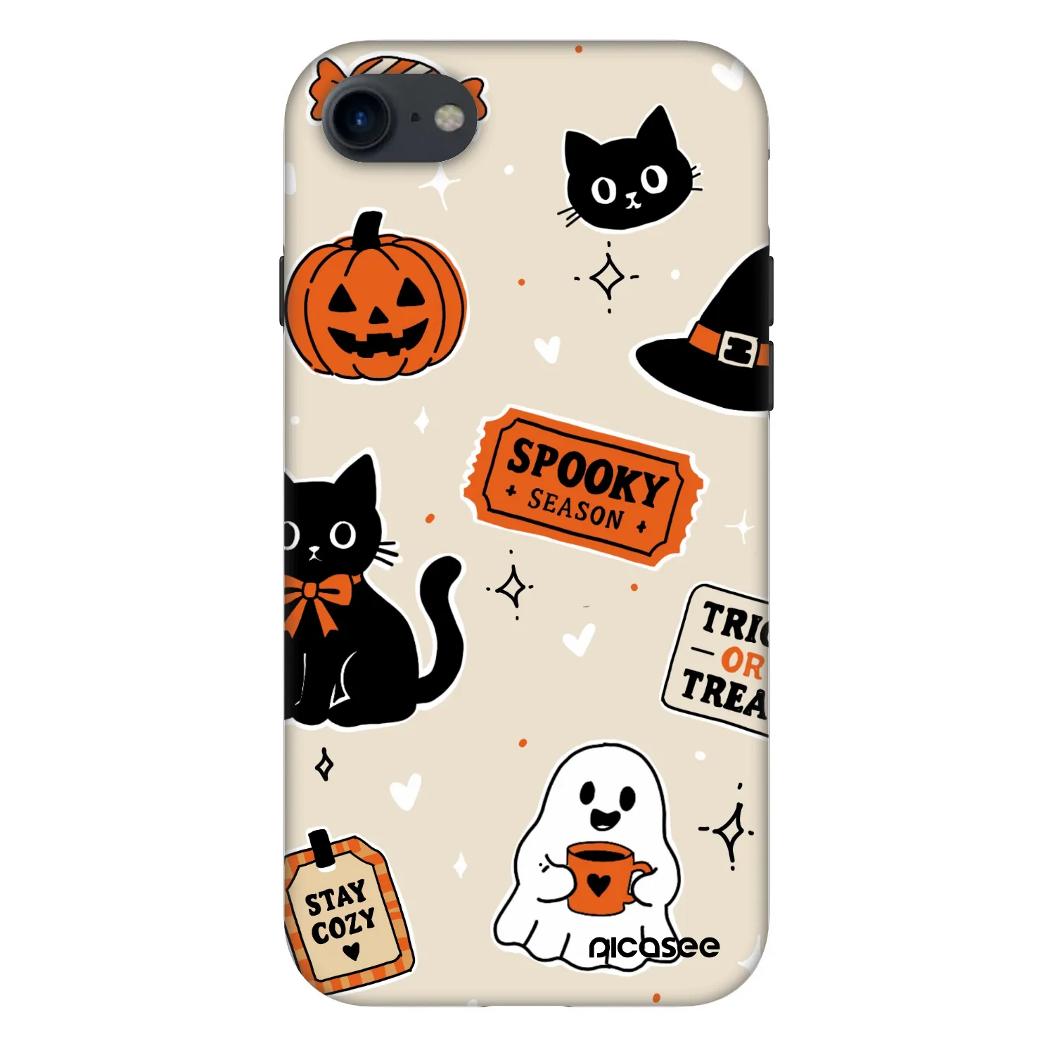 Picasee Fashion Case za Apple iPhone SE 2020 - Halloween stickers