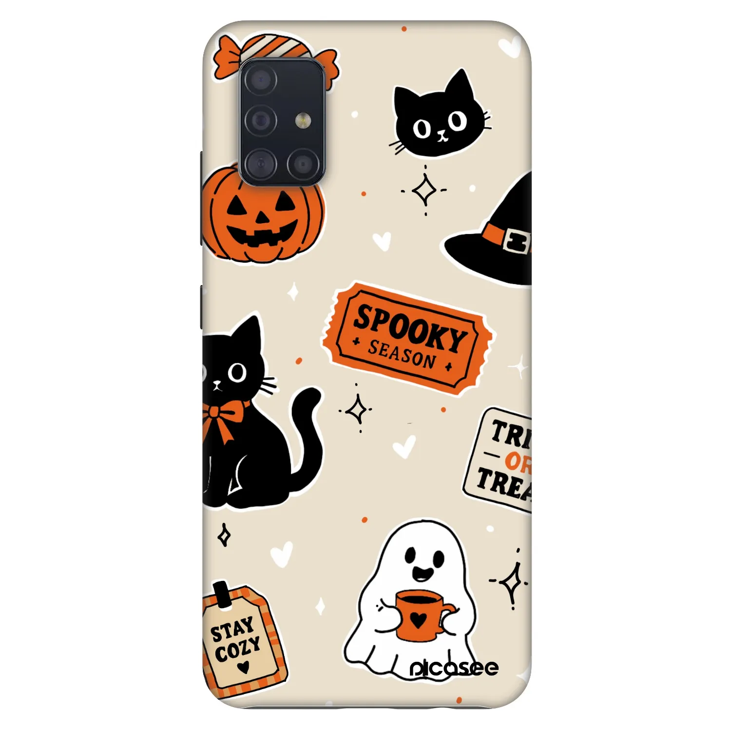 Picasee Fashion Case za Samsung Galaxy A51 A515F - Halloween stickers