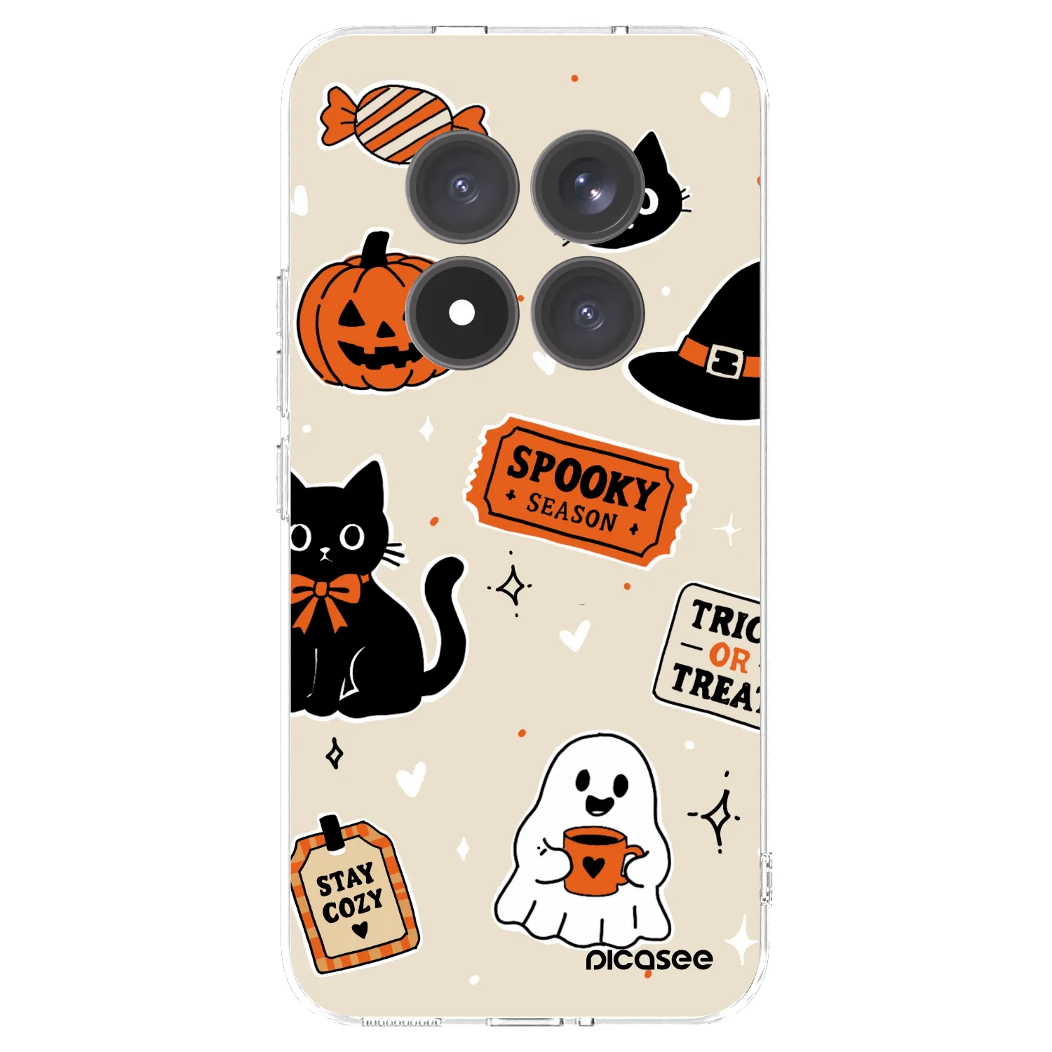 Picasee silikonska prozirna maskica za Xiaomi Redmi Note 15 Pro+ - Halloween stickers
