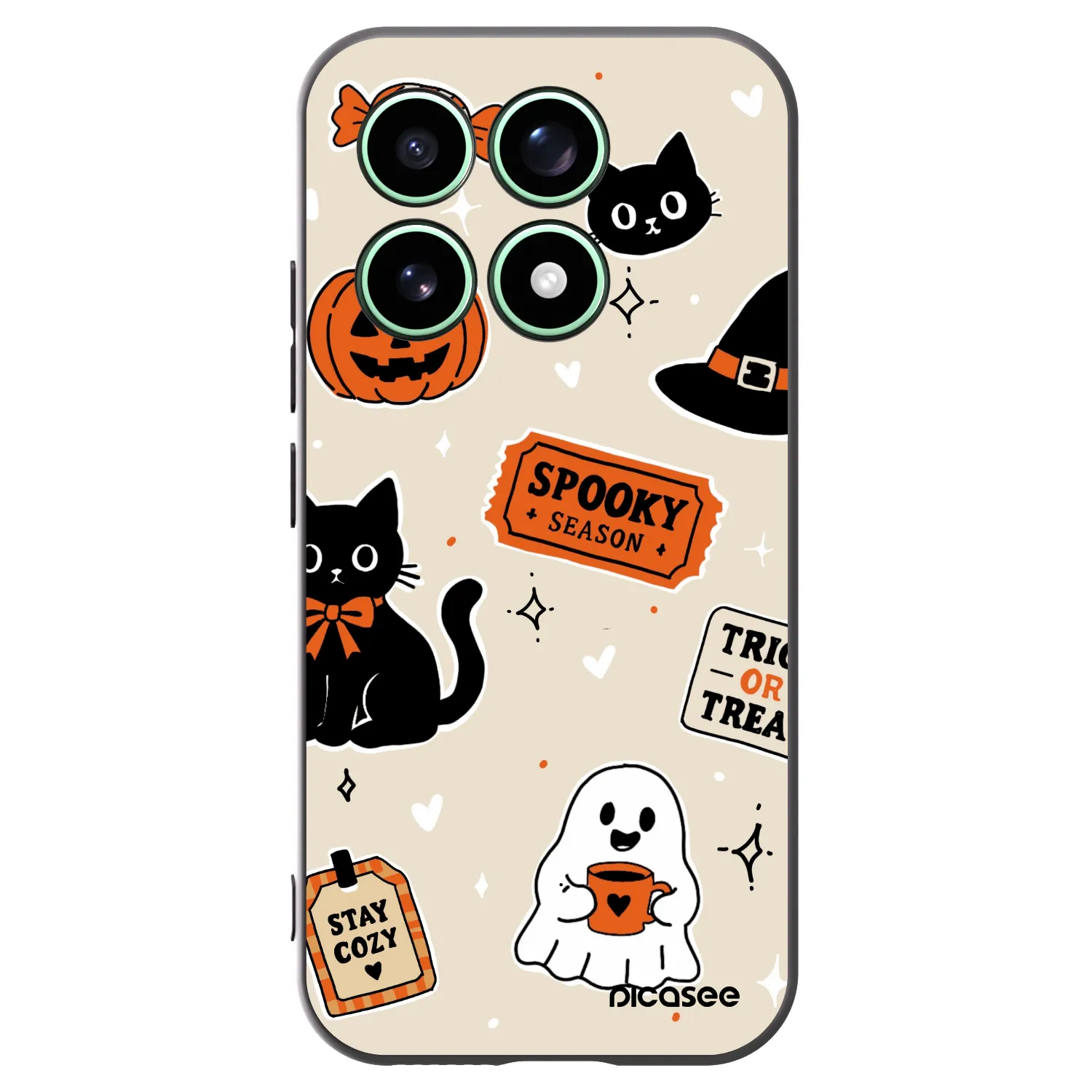 Picasee crna silikonska maskica za Xiaomi 17 - Halloween stickers