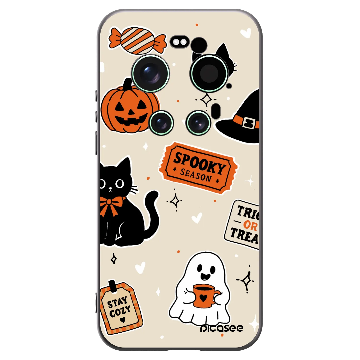 Picasee crna silikonska maskica za Xiaomi 17 Ultra - Halloween stickers