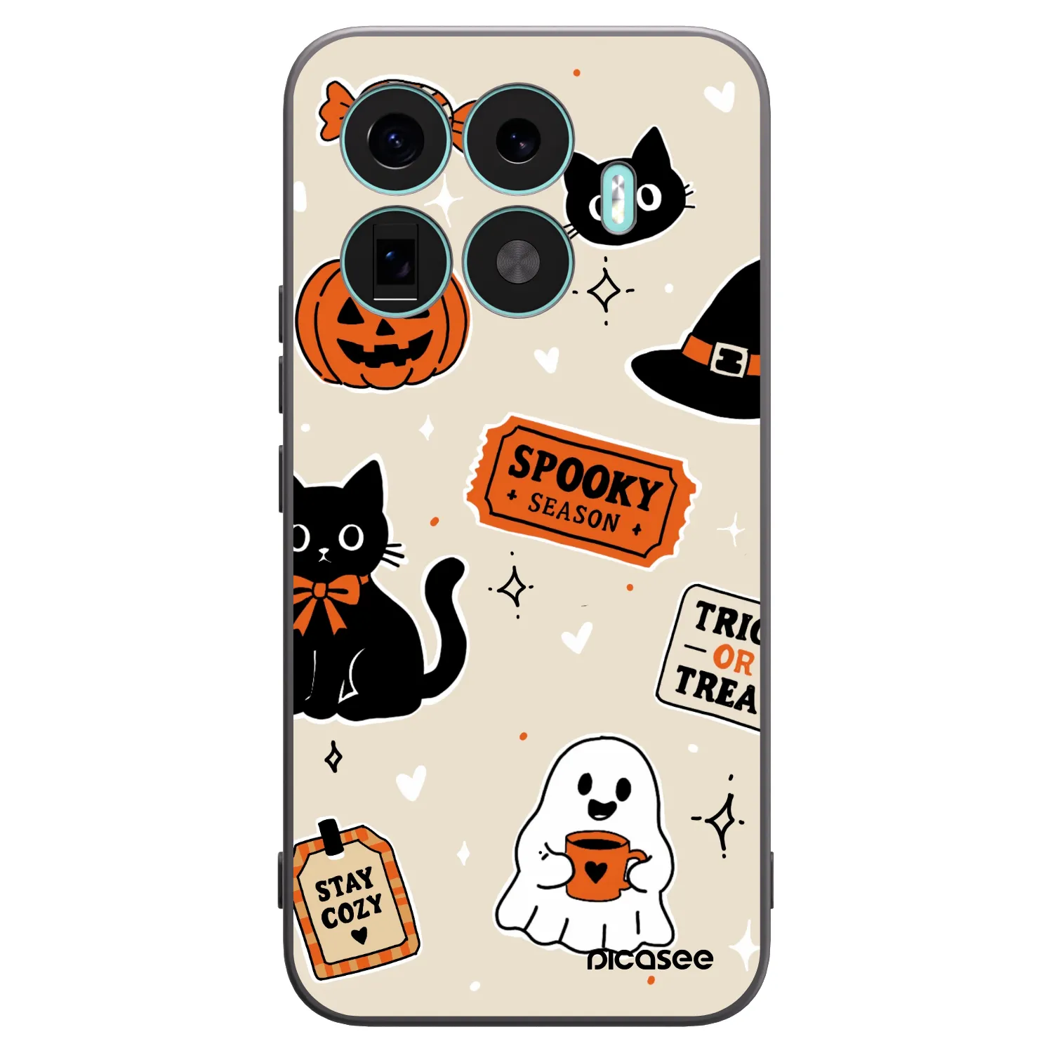 Picasee crna silikonska maskica za Xiaomi 17T Pro - Halloween stickers