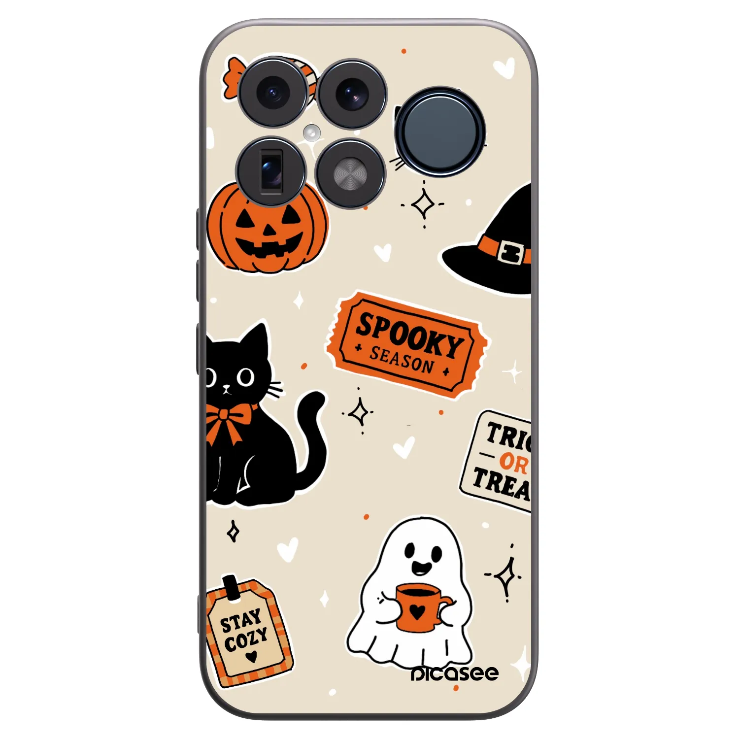 Picasee crna silikonska maskica za Xiaomi Poco F8 Ultra - Halloween stickers