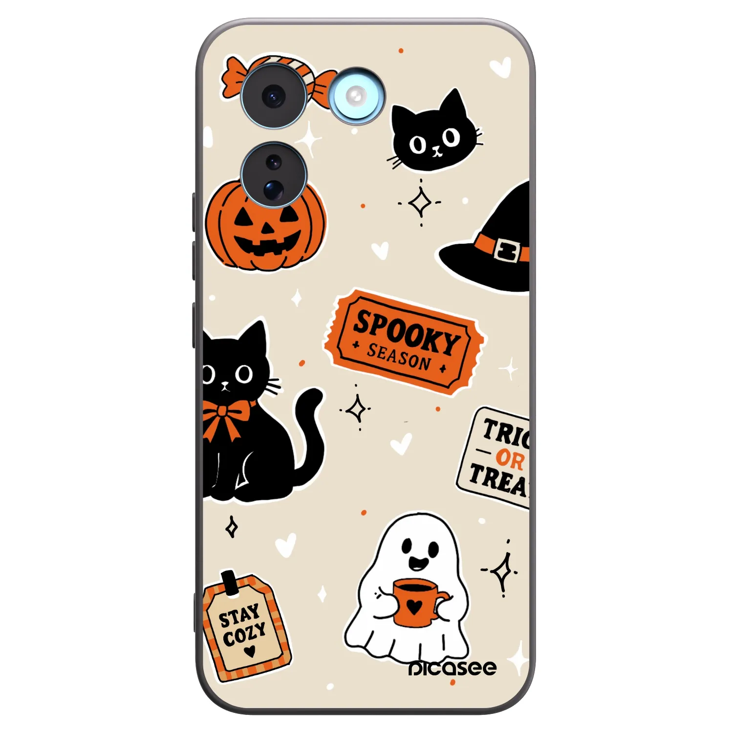Picasee crna silikonska maskica za Xiaomi Redmi Note 17 Pro MAX 5G - Halloween stickers